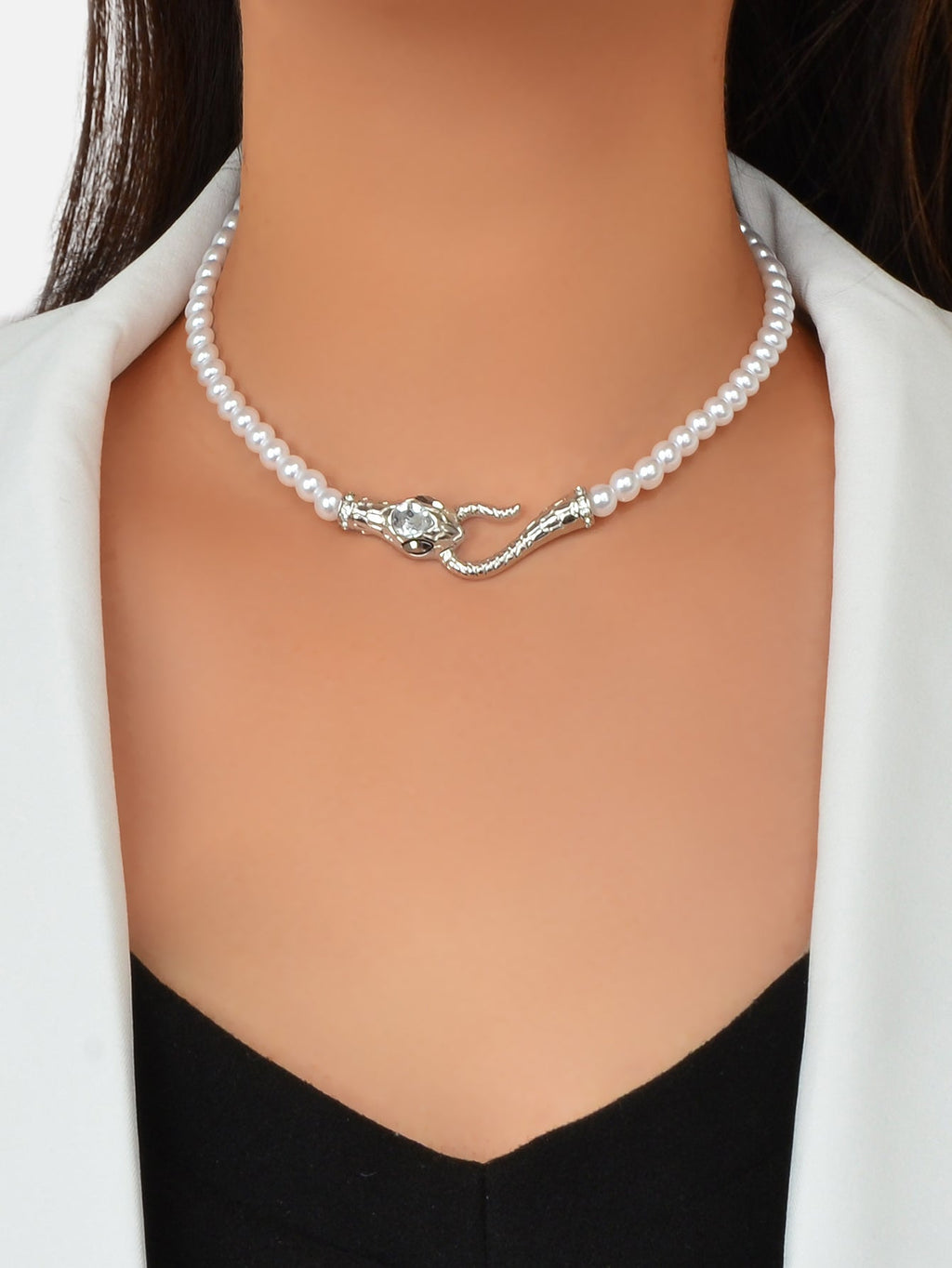 Serpent Pearl Necklace